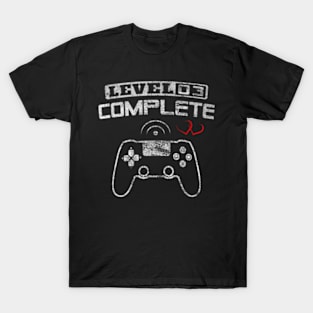 Level 3 complete 3rd Wedding Anniversary Video Gamer T-Shirt